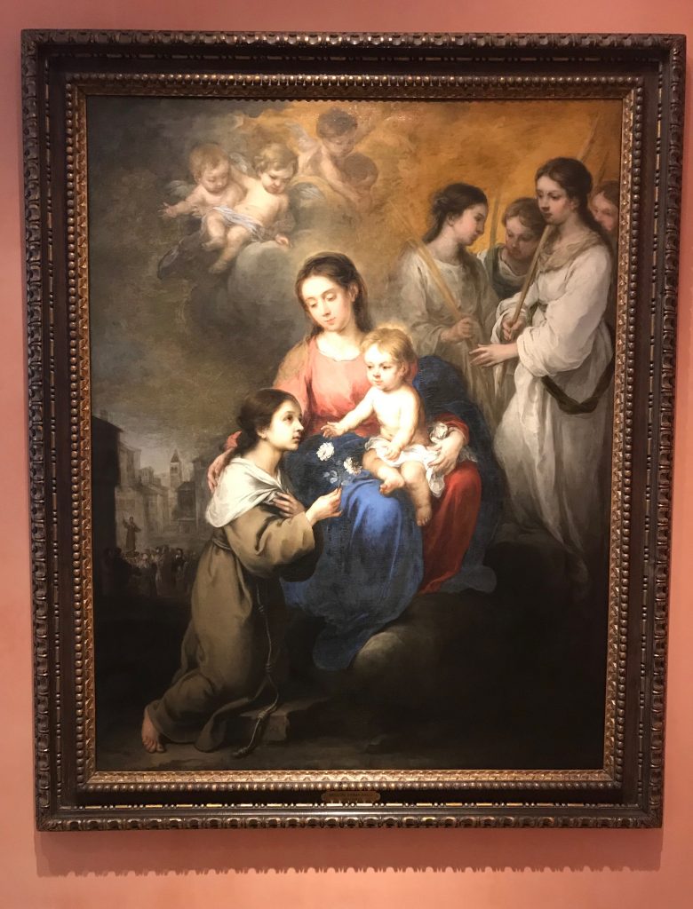 La Virgen y el Niño con Santa Rosalía de Palermo. Bartolomé Esteban Murillo